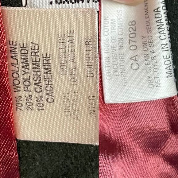 LISA FASHION Of Toronto Vintage Wool Cashmere Oversized Winter Coat Green XL - Picture 9 of 9